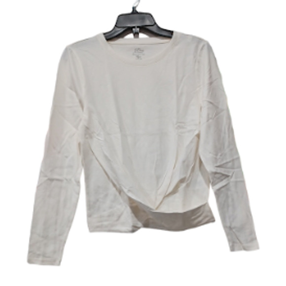 NWT J.CREW BROKEN-IN JERSEY TWIST-FRONT LONG SLEEVE TEE SIZE XL - Picture 2 of 7